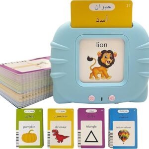 بطاقات التعليم الناطقة الذكية باللغة العربية والإنجليزية مع جهاز تفاعلي للأطفال